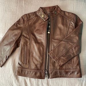 Vera Pelle Kids Leather coat made in Italy